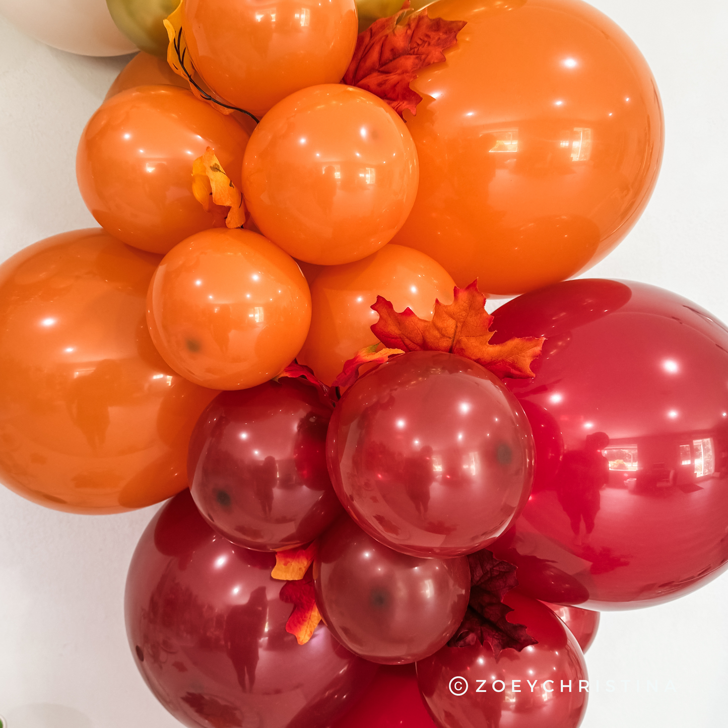 Autumn Blaze Balloon Garland Kit – Deep Red, Orange & Gold Fall Decor