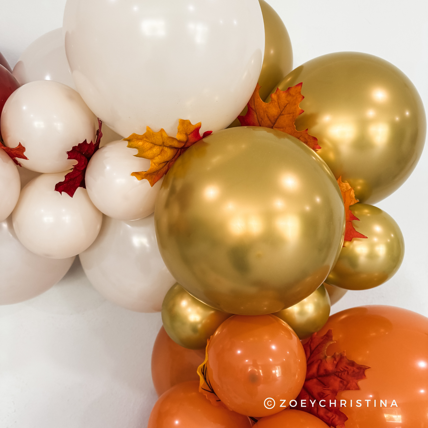 Autumn Blaze Balloon Garland Kit – Deep Red, Orange & Gold Fall Decor