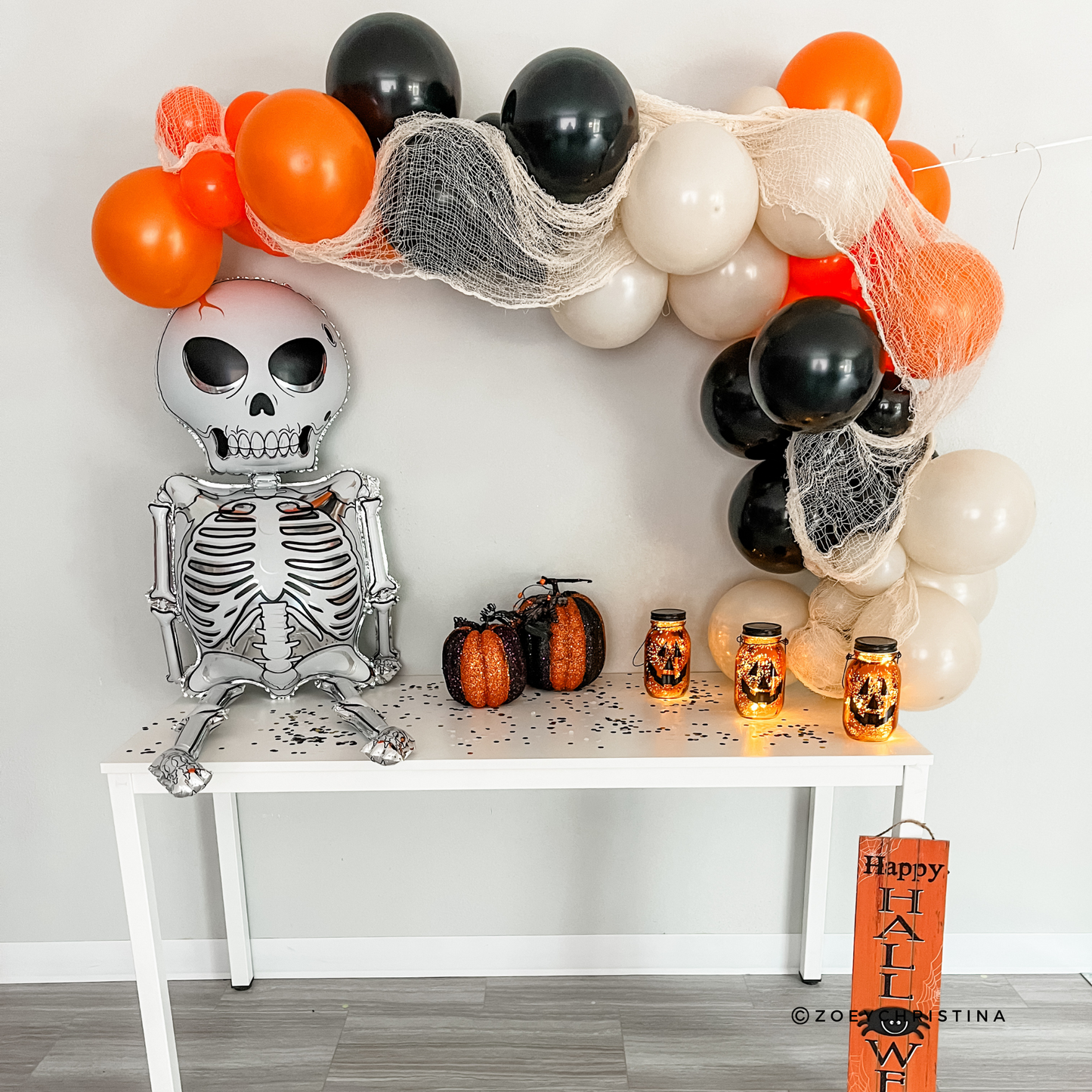๐ Jumbo Skeleton Foil Balloon โ Approx. 60" Tall
