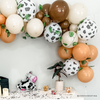 Chocolate Milk Cow Balloon Garland Kit – Brown, Cream, & Cow Print | Farm Party Decor