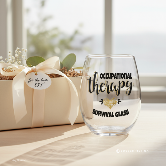 Occupational Therapy Wine Glass: Appreciation Gift for OT Student