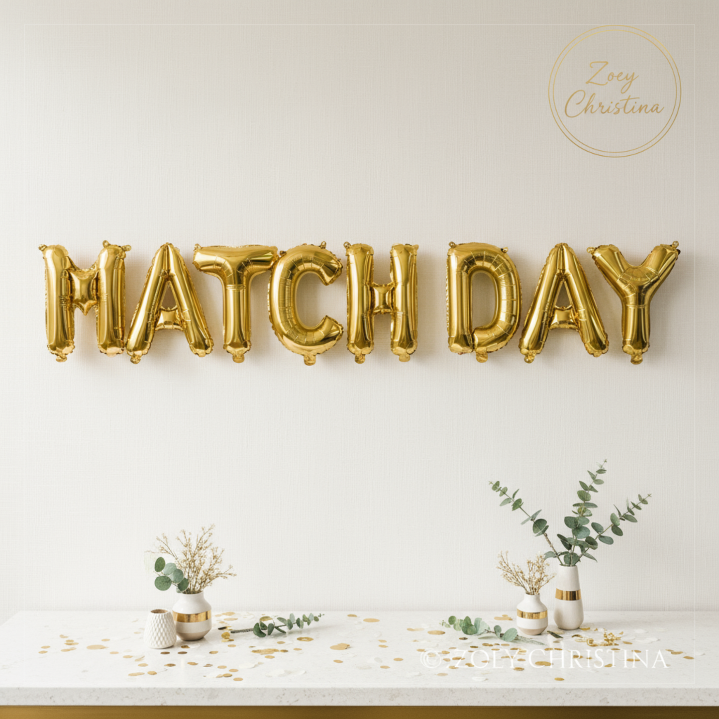 Match Day Foil Letter Balloons – 16” Air-Fill Only Residency Celebration Kit