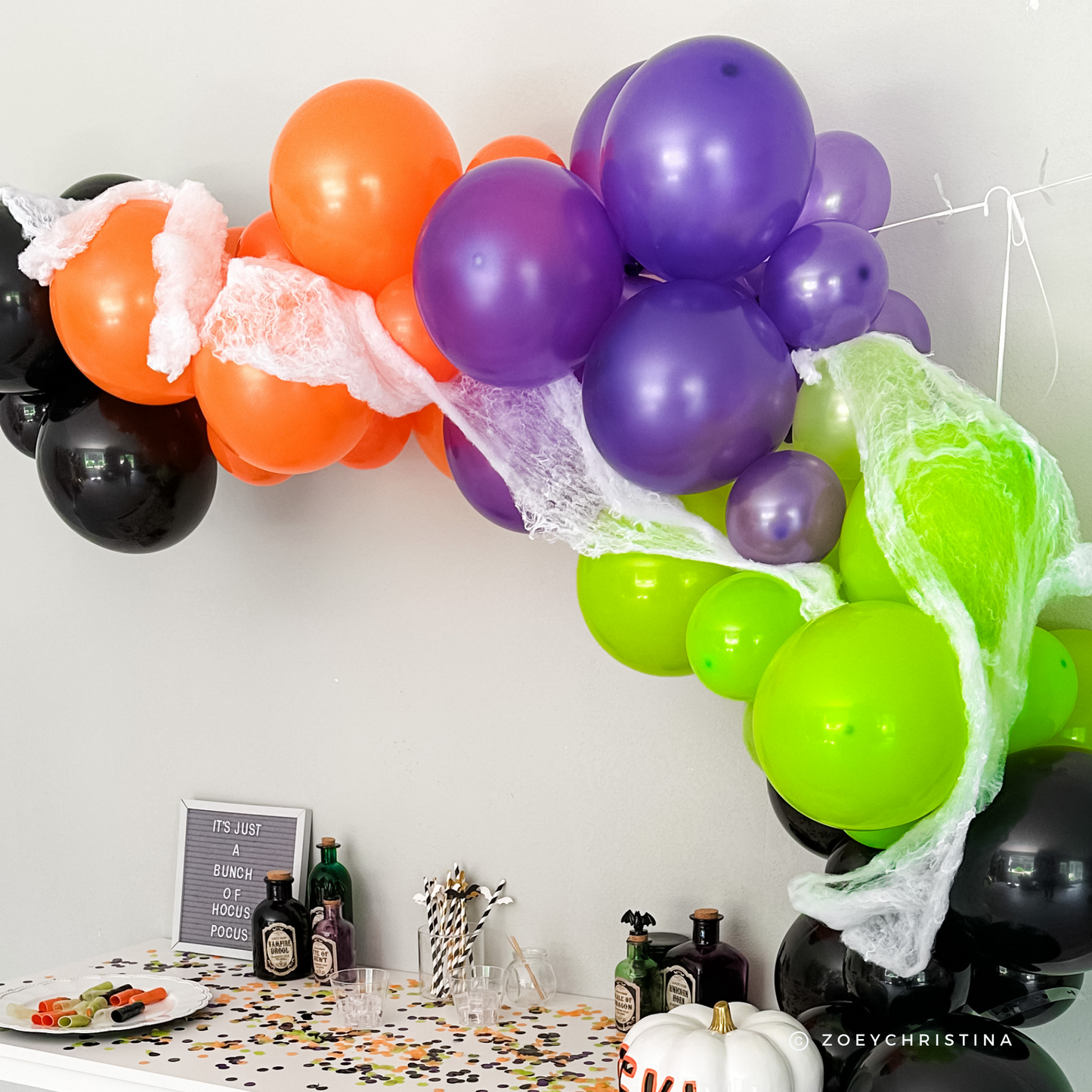 Sisters' Spell Balloon Garland Kit – Witchy Halloween Party Decor