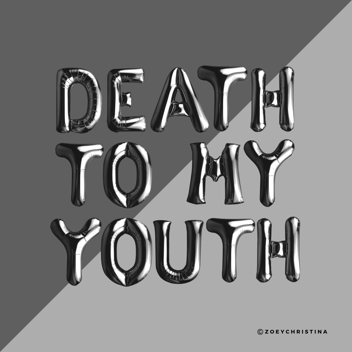 RIP Twenties, RIP 30s, Funeral for My Youth Theme – 16” Foil Balloon Letters