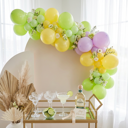 Margs and Matrimony Balloon Garland Kit – Fiesta Bachelorette Party Decor, Margarita Bridal Shower Balloons, Summer Wedding Arch