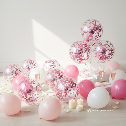 Light Pastel Pink tones Party Decorations Supplies, Blueberry Theme Birthday Unicorn Donut Confetti balloon Bridal shower baby Ice Cream