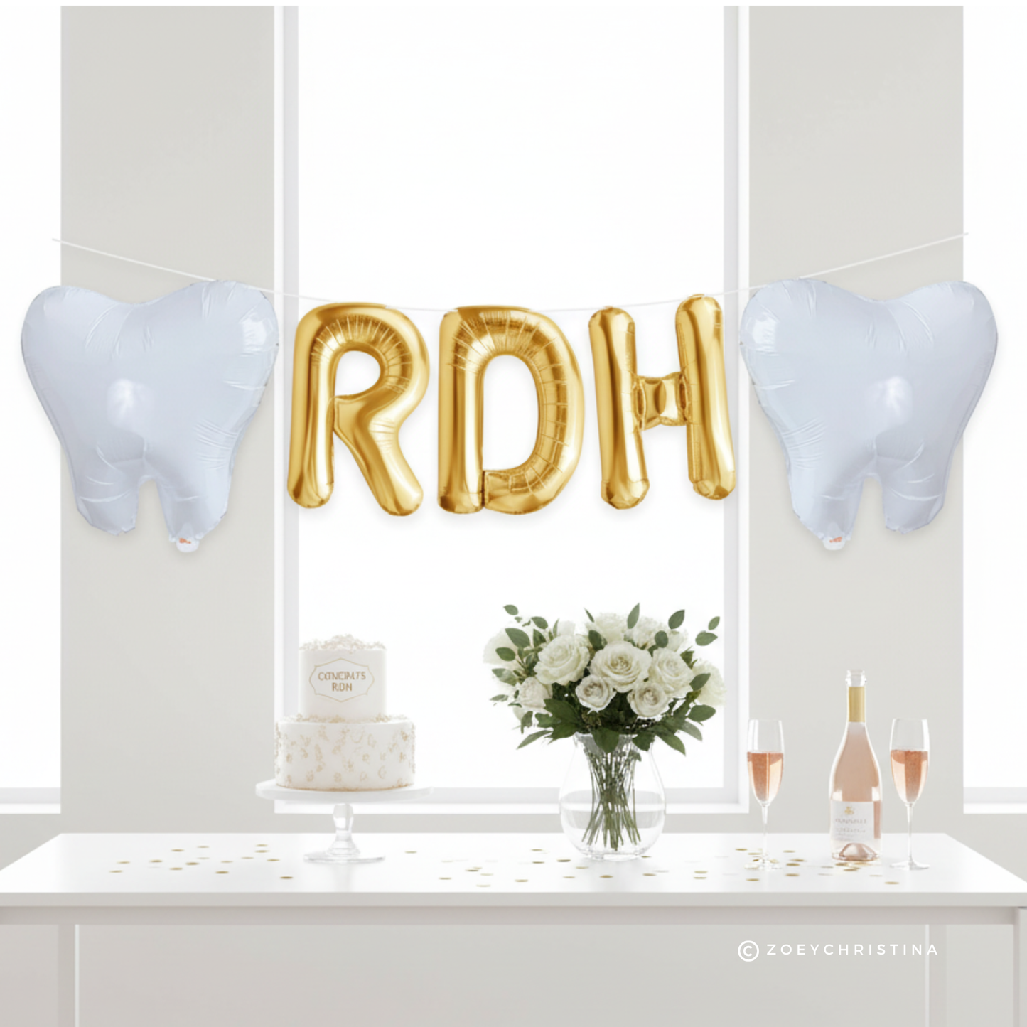 Dental-Themed Party Balloons – Fun Sayings + Tooth Balloons for RDH & Dentist Celebrations