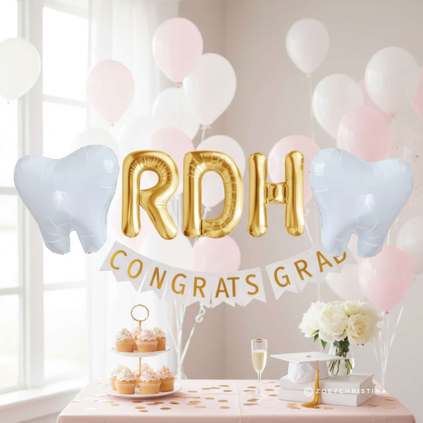 Dental-Themed Party Balloons – Fun Sayings + Tooth Balloons for RDH & Dentist Celebrations