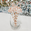 Gold & Rose Gold "Thirty" Paper Straws – 30th Milestone Party Supplies