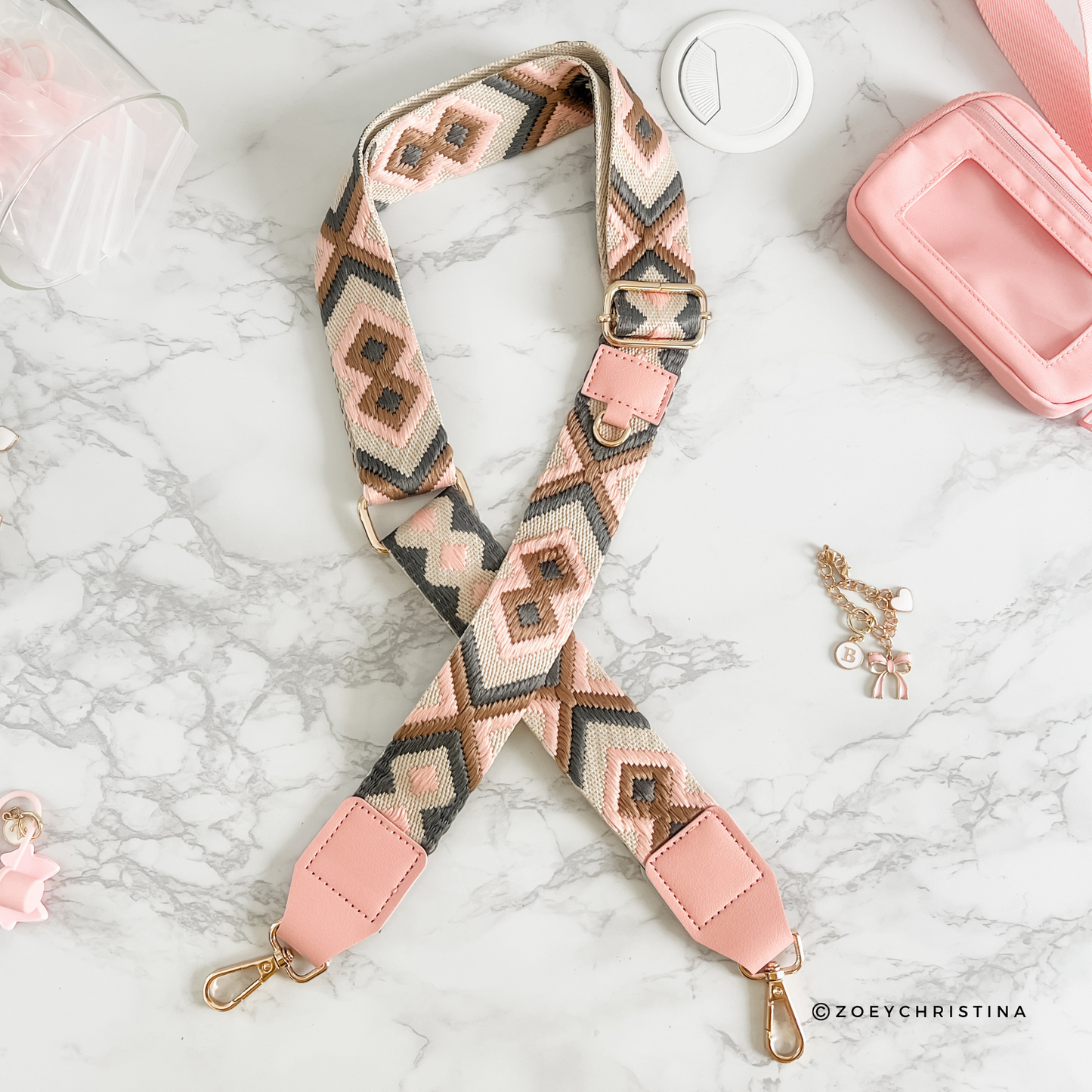 Pink Bow Bag Strap – Adjustable Interchangeable Purse & Tote Accessory (Copy)