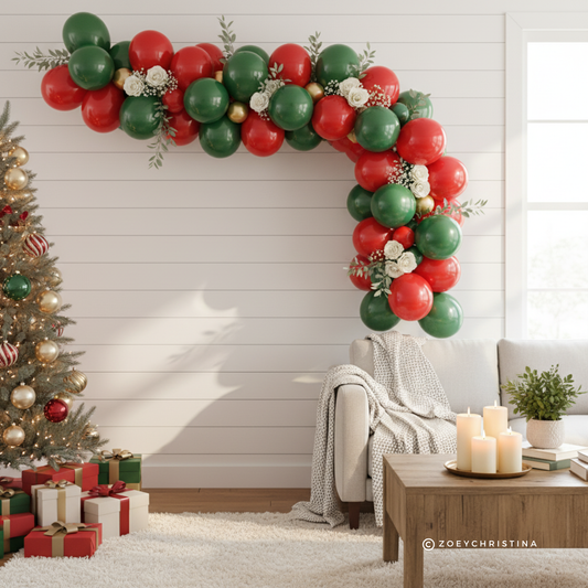 Christmas Balloon Garland β Santa-Themed & Holiday Party Supplies