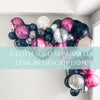 Death to My Youth Balloon Garland Kit – Deep Pink, Black & Silver Party Decor