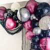 Death to My Youth Balloon Garland Kit – Deep Pink, Black & Silver Party Decor