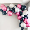 Death to My Youth Balloon Garland Kit β Deep Pink, Black & Silver Party Decor