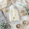 Dental Beanie – Plush Lined Winter Hat with Embroidered Tooth (Off-White)
