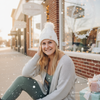 Dental Beanie – Plush Lined Winter Hat with Embroidered Tooth (Off-White)