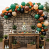 Raptor Rampage Dinosaur Balloon Garland Kit – Brown, Orange & Green Dino Party Decortor