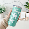 Hygiene Queen Tumbler – Purple Glitter Dental Tumbler for Dental Hygienists – 16 oz Stainless Steel Cup with Lid & Straw – Limited Edition Dental Assistant Gift