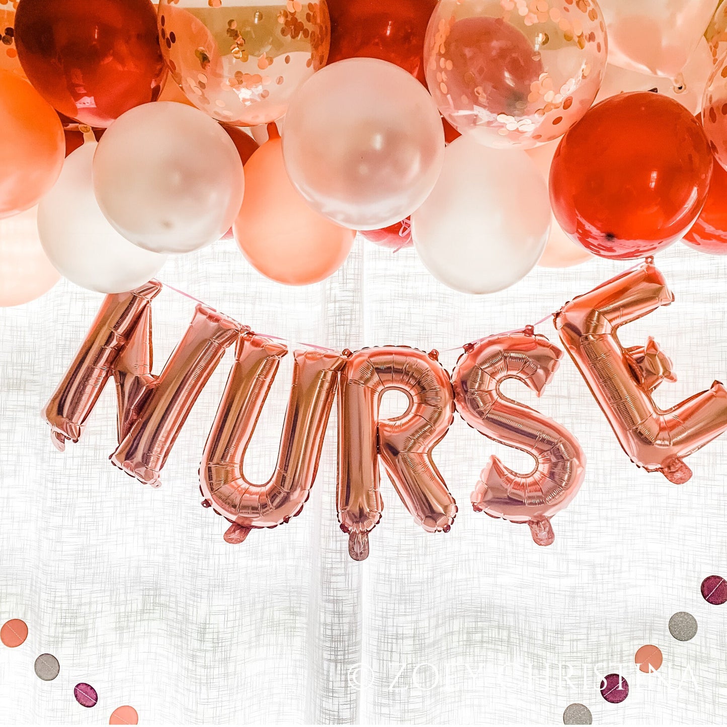 Nurse Balloon Garland Kit – Rose Gold Nursing Graduation & Appreciation Decor