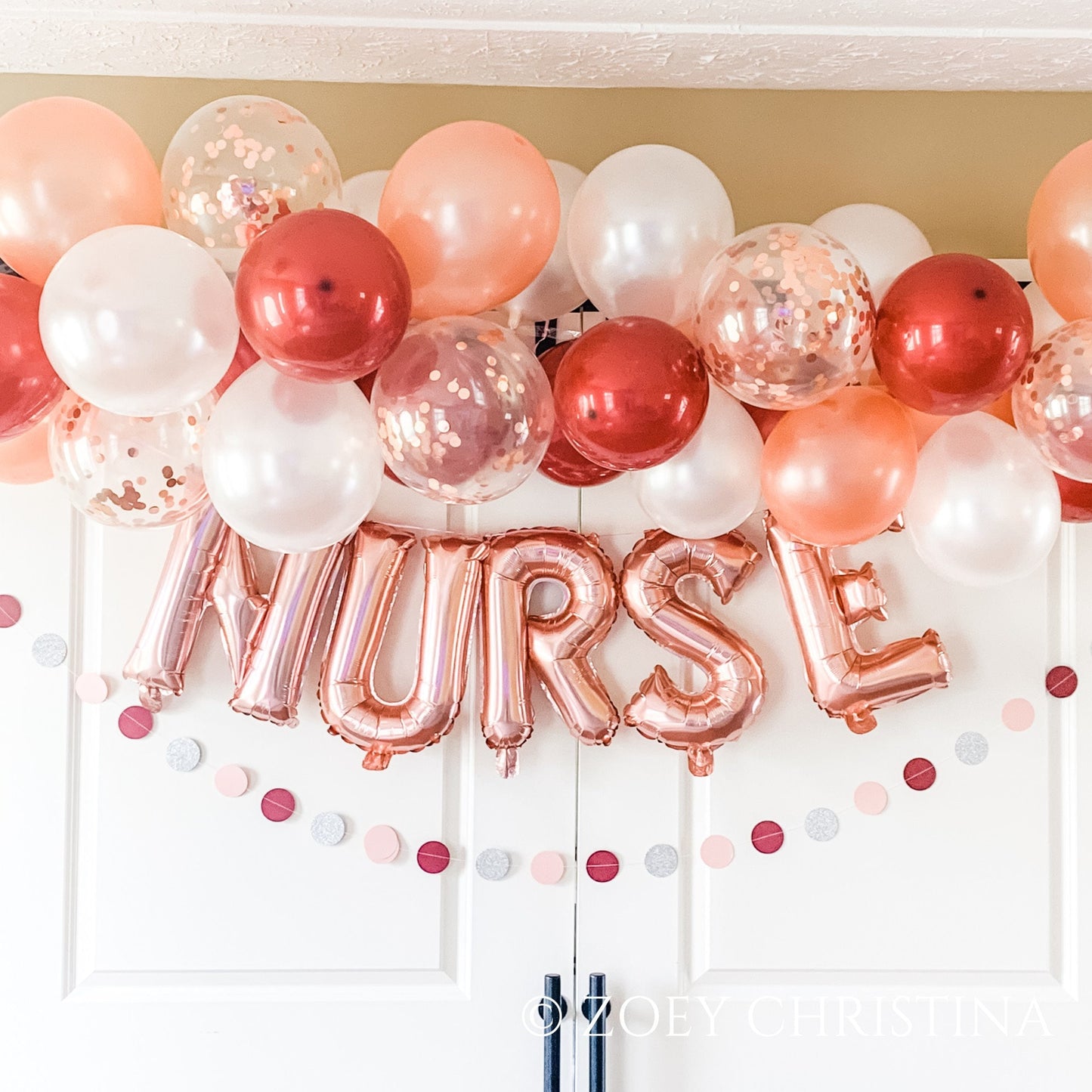 Nurse Balloon Garland Kit – Rose Gold Nursing Graduation & Appreciation Decor