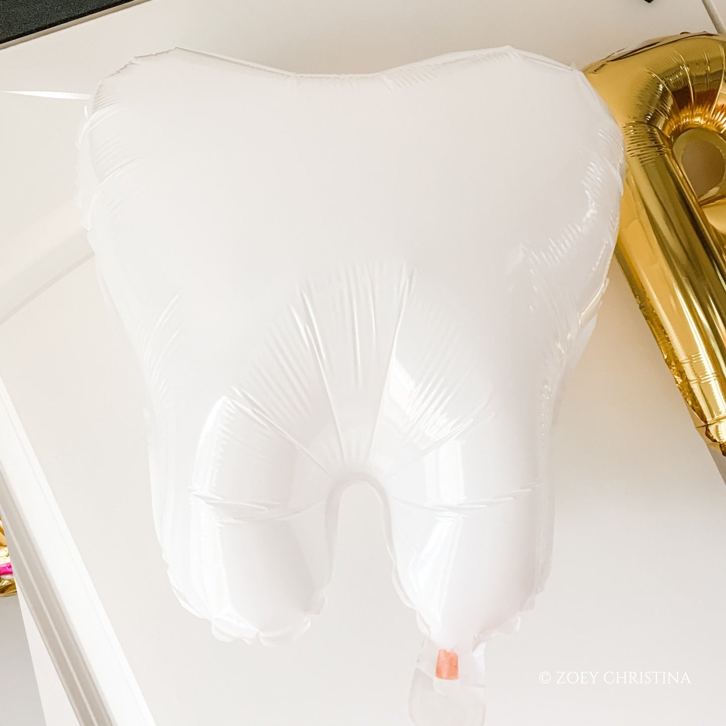 Tooth Balloon – White Foil Balloon for Dentists & Tooth Fairy Parties