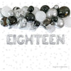 18th Birthday Balloon Garland & Foil Letter Kit – "EIGHTEEN" Foil Balloons