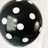 Black Latex Balloons with White Polka Dots β 12" Party Decor