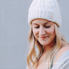 Dental Beanie – Plush Lined Winter Hat with Embroidered Tooth (Off-White)