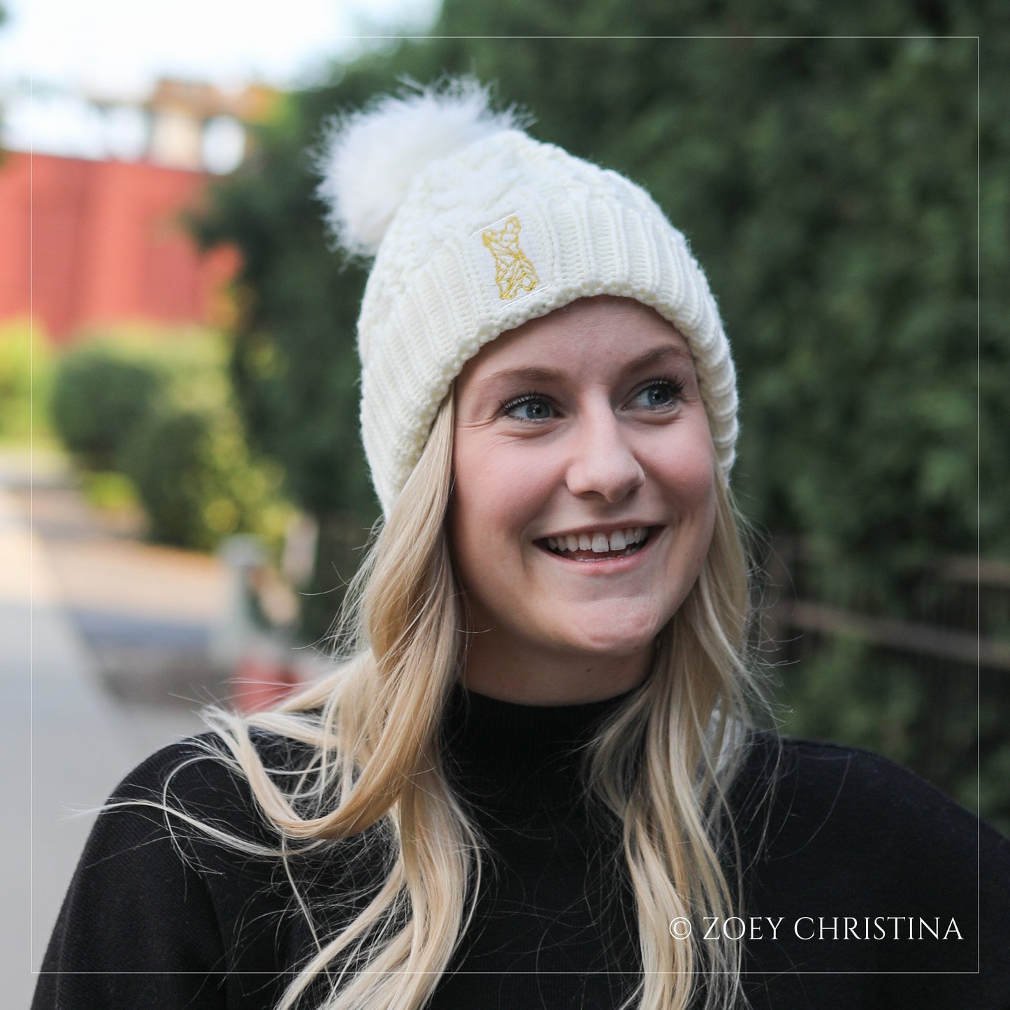 French Bulldog Winter Hat – Embroidered Pom for Frenchie Owners & Pet Lovers