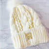 Dental Beanie – Plush Lined Winter Hat with Embroidered Tooth (Off-White)