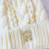 Dental Beanie – Plush Lined Winter Hat with Embroidered Tooth (Off-White)