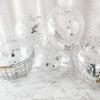 Clear Balloons with Silver Star Confetti – Celestial & Elegant Decor