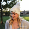 Dental Beanie – Plush Lined Winter Hat with Embroidered Tooth (Off-White)
