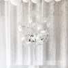 Clear Balloons with Silver Star Confetti – Celestial & Elegant Decor