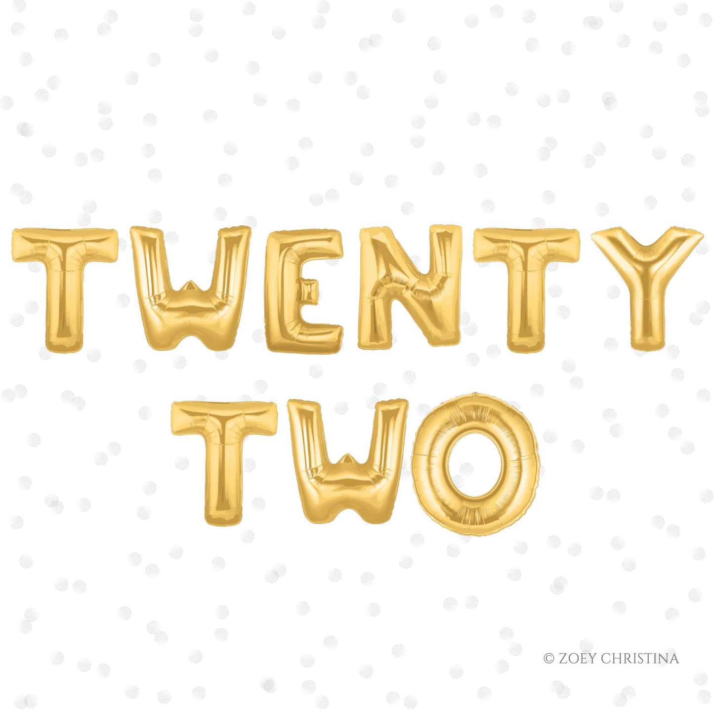 22nd Birthday Foil Letter Balloons – Fun & Trendy Birthday Banner