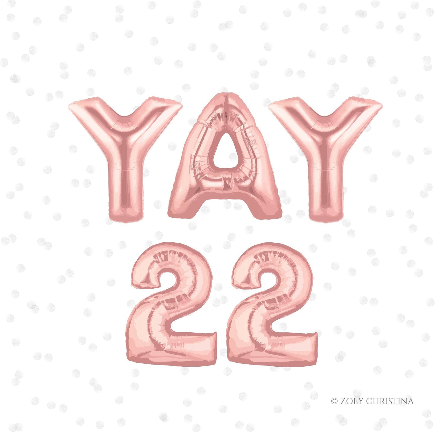 22nd Birthday Foil Letter Balloons – Fun & Trendy Birthday Banner