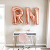 Jumbo Rose Gold Foil Balloon Letters – 40" Custom Party Decor