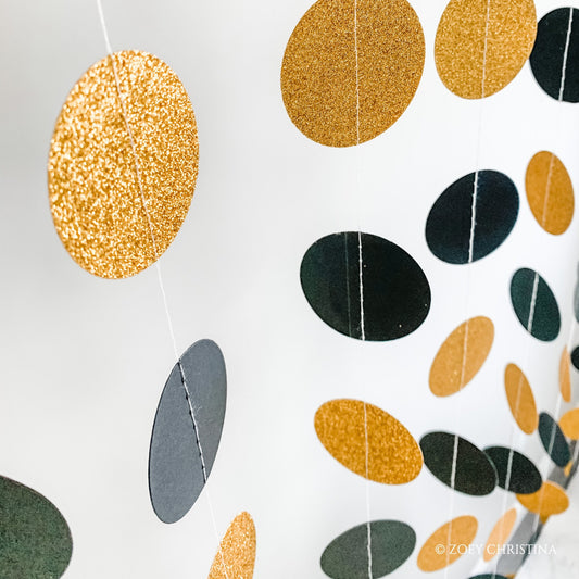 Paper Dot Glitter Garland – 6' Hanging Party Decoration ✨