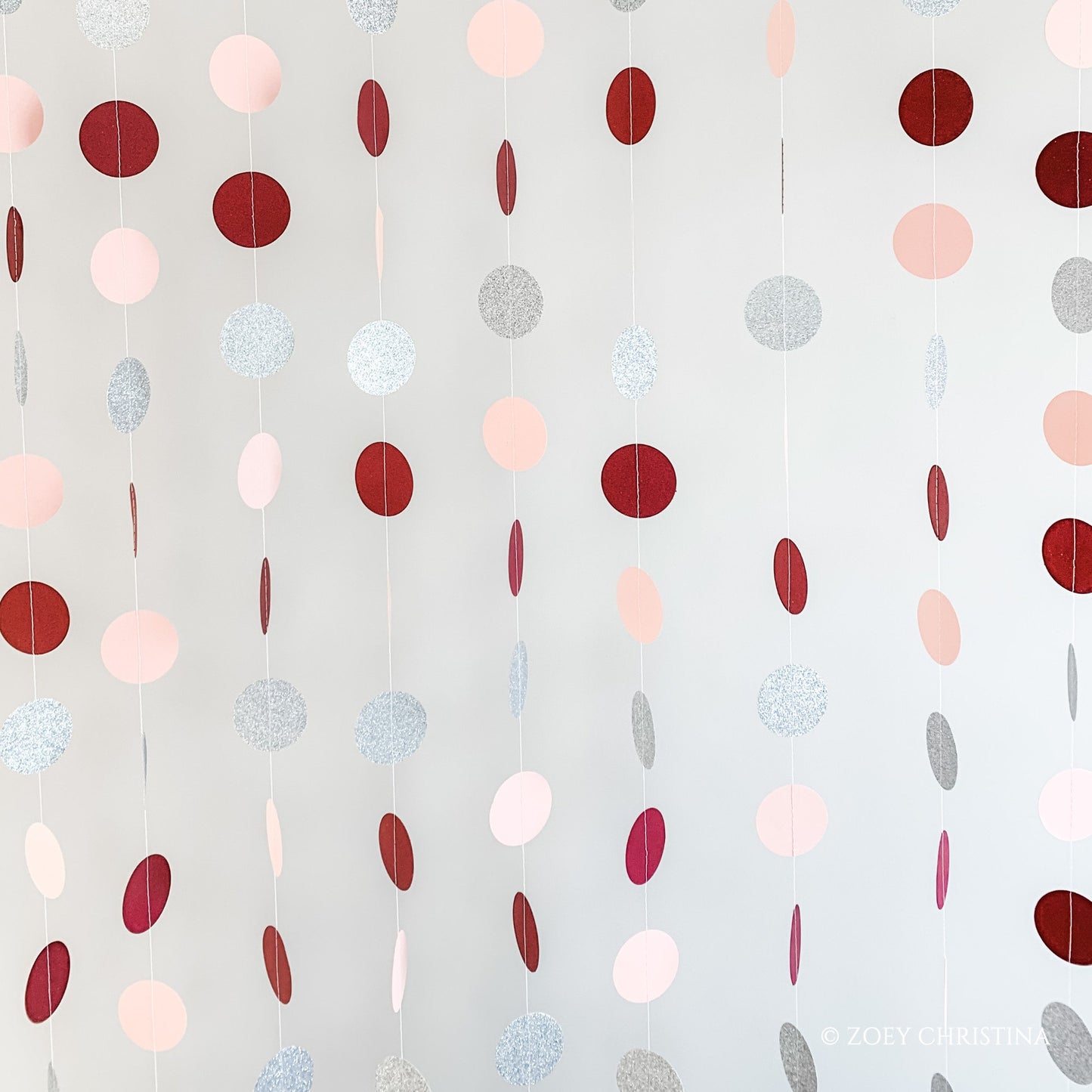 Paper Dot Glitter Garland – 6' Hanging Party Decoration ✨