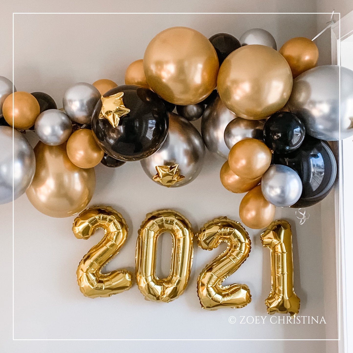 Luxe Chrome Balloon Garland Kit – Gold, Silver & Black Metallic Party Decor