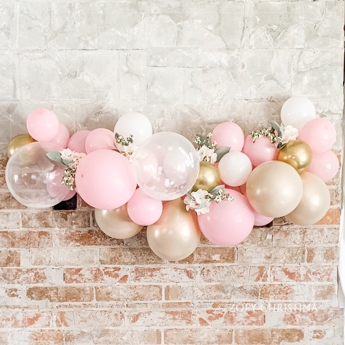 Blush & Gold Balloon Arch – Bohemian Baby Shower & Bridal Shower Decor