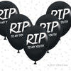 RIP to My Youth Black Latex Balloons – 12” Over-the-Hill & Spooky Birthday Decor