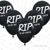 RIP to My Youth Black Latex Balloons – 12” Over-the-Hill & Spooky Birthday Decor