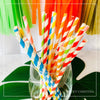 Tropical Fiesta Paper Straws – Colorful Party Straws (25 Pack)