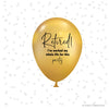 Funny Retirement Balloons – Gold Party Decorations for Retirees