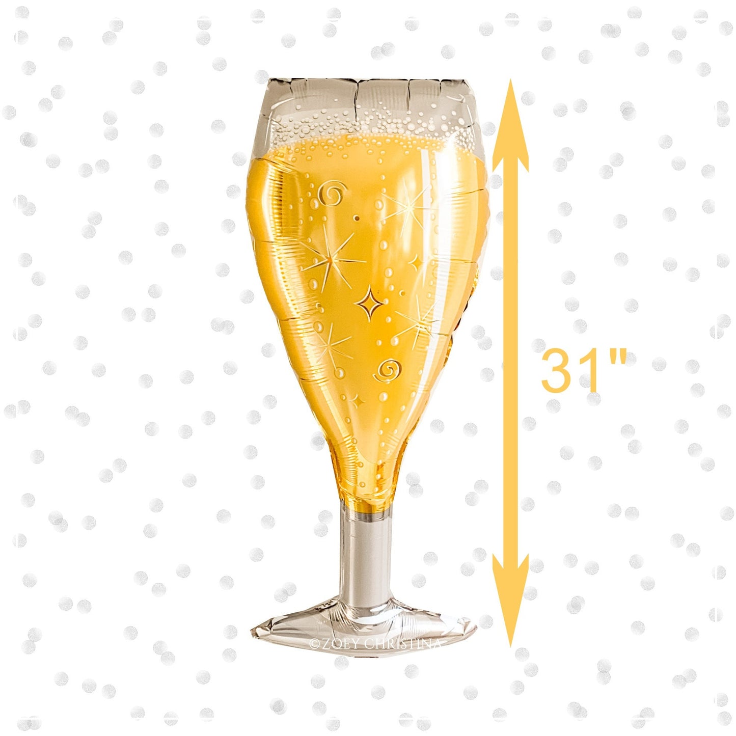 Champagne Glass Balloon – Wedding, Bridal Shower & New Year’s Eve Decor
