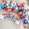 Chrome Patriot Balloon Garland Kit – Red, White, Blue & Silver Party Decor