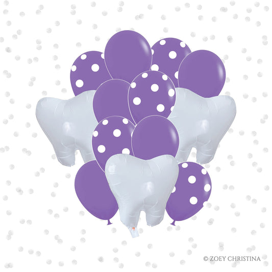 Tooth Fairy Party Balloons – Dentist Graduation Celebration Supplies