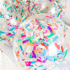 Sprinkle Confetti Balloons – 12" Clear Latex (Multi-Color)