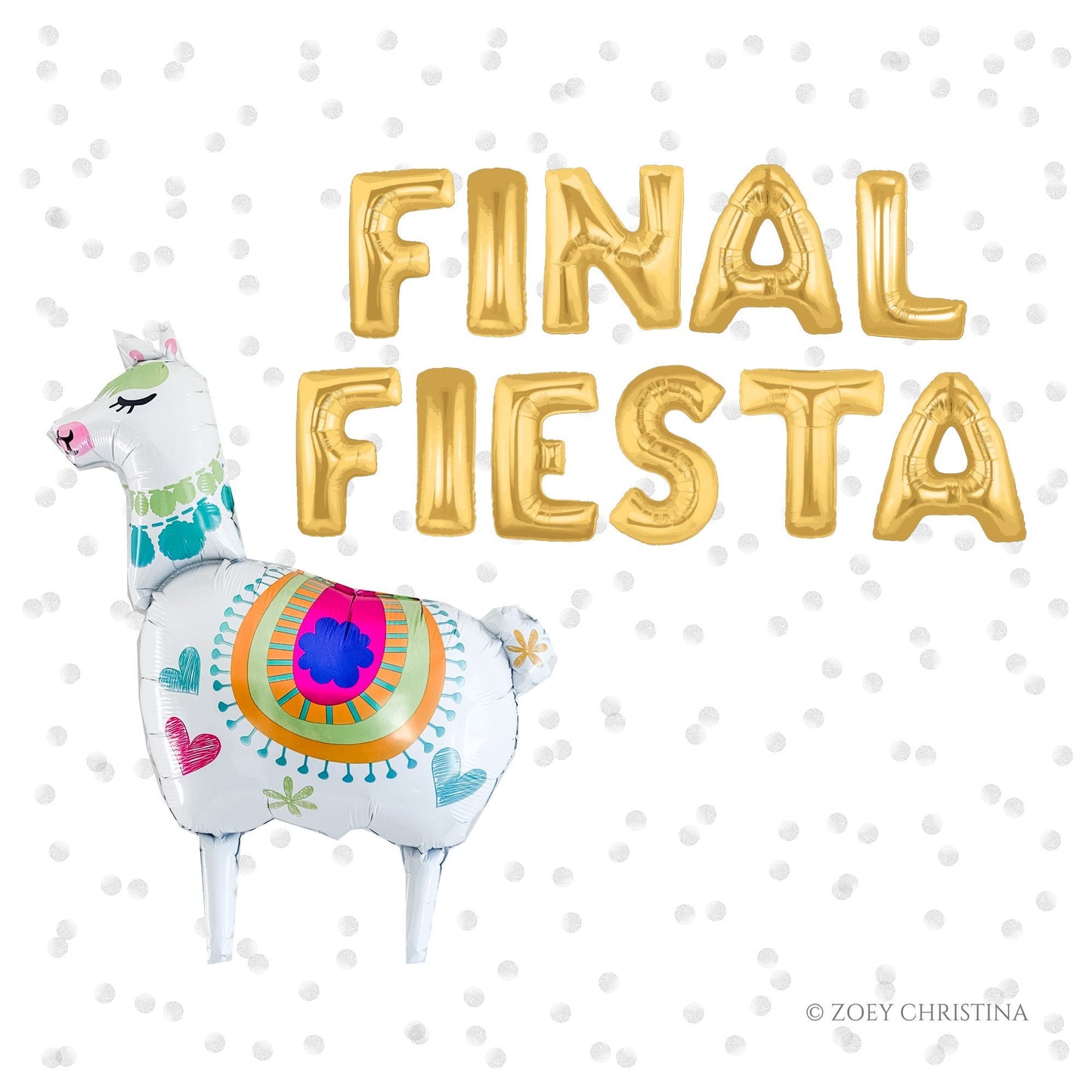 Bachelorette & Fiesta Party Foil Balloons – "FINAL FIESTA" Banner